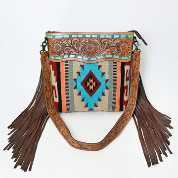 American Darling Crossbody Hand Tooled Saddle Blanket Genuine Leather Women Bag Western Handbag Purse